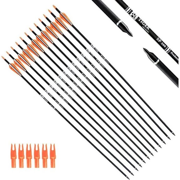 30-Inch Carbon Arrows with Removable Tips (Pack of 12)
