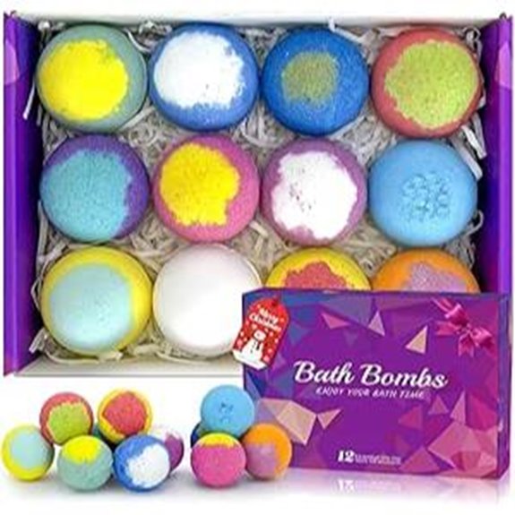 Bath Bomb Gift Set 12-Pack Aromatherapy Fizzy Bath Bombs