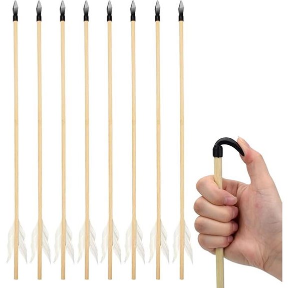 Wooden Arrow Set with Rubber Tips for Beginners