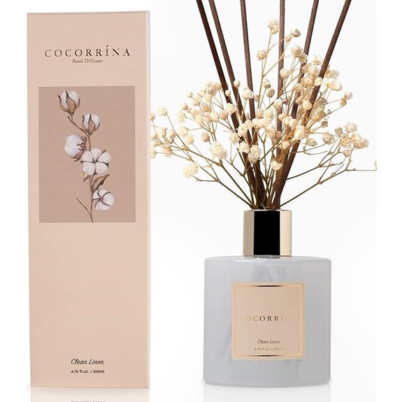 Cocorrína Clean Linen Reed Diffuser Set (6.7 oz)