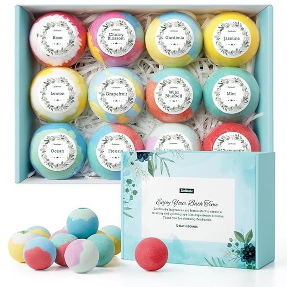 Handmade Bath Bombs for Women – 12 Pack GiftSet