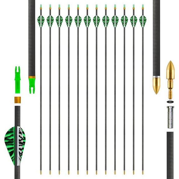 Carbon Arrows 31in for Hunting & Target Practice (12 Pack)