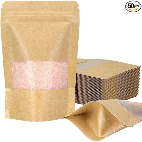 Blisstime Kraft Paper Stand Up Pouches (50)