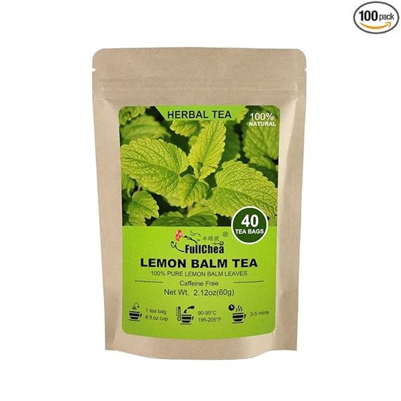 FullChea Lemon Balm Tea Bags (40 Count)
