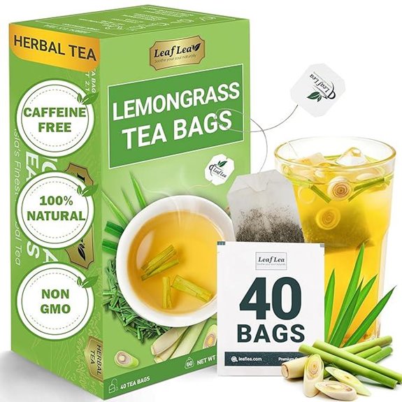 LeafLea Lemongrass Tea Bags 40 Count