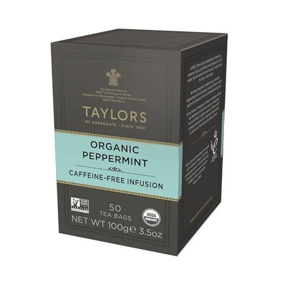Taylor's of Harrogate Organic Peppermint Herbal Tea (50 Bags)