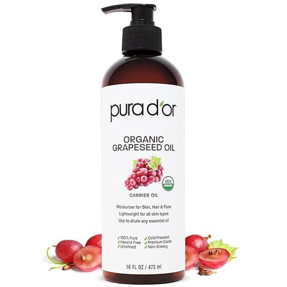 PURA D'OR Grapeseed Oil - Pure Carrier Oil
