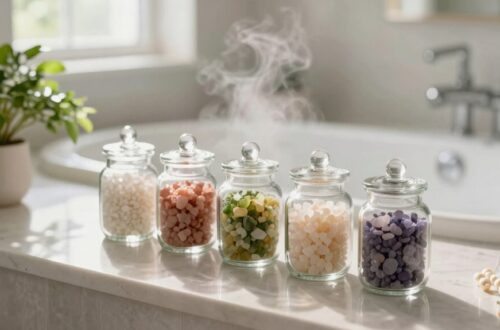 relaxing bath salts selection