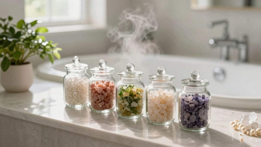 relaxing bath salts selection
