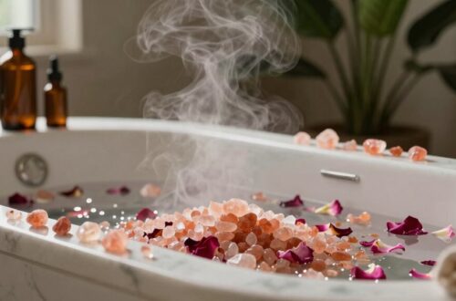 relaxing himalayan salt soaks