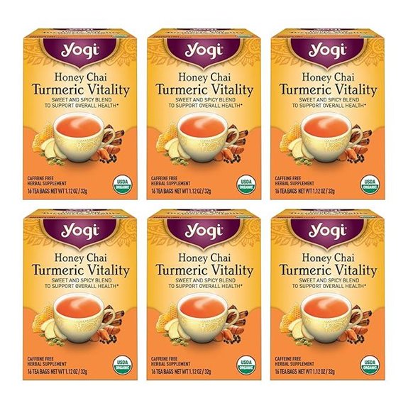 Yogi Tea Honey Chai Turmeric Vitality Tea (6 Packs)