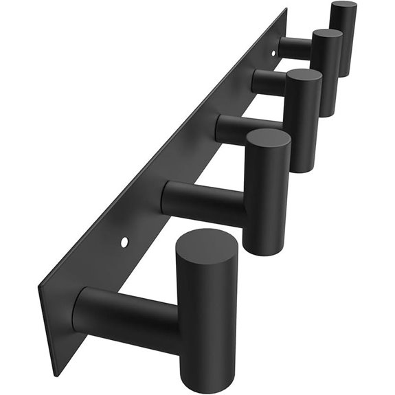 VAEHOLD Wall Mounted Rack—5 Hooks for Towels Robes